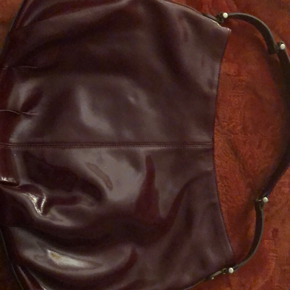 Patent Leather Liz Claiborne Blood Red hand bag